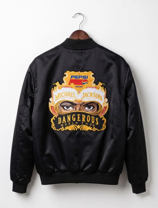Michael Jackson Dangerous World Tour Flight Black Jacket