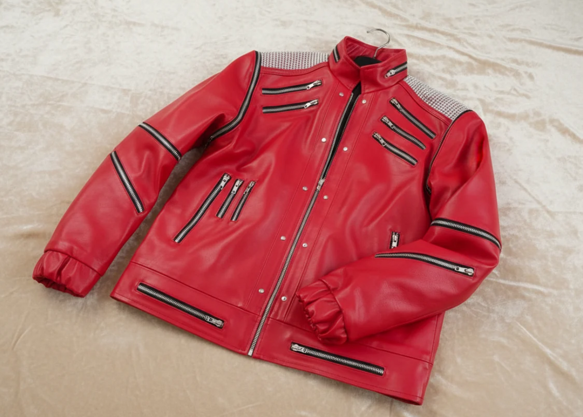 Mj Beat it Jacket Kids | Kids Michael Jackson Beat It Red Leather Jacket | Authentic MJ Cosplay Costume