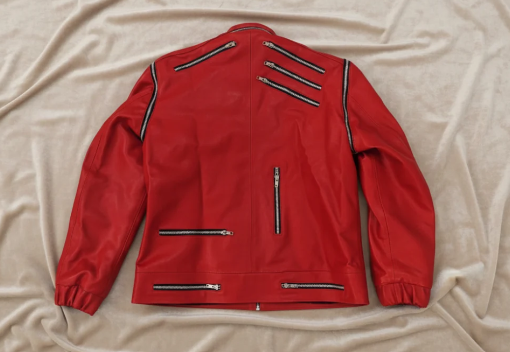 Mj Beat it Jacket Kids | Kids Michael Jackson Beat It Red Leather Jacket | Authentic MJ Cosplay Costume