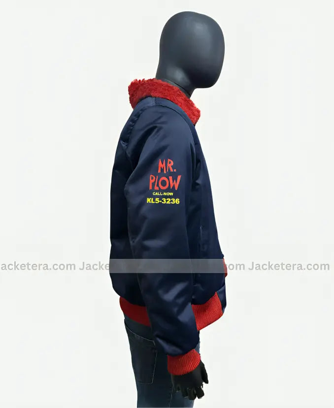 The Simpsons Cartoon Homer Simpson Navy Blue Bomber Jacket