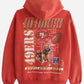 NFL Abercrombie San Francisco 49ers Graphic Popover Red Hoodie