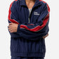 Navy tracksuit with red accents and 'FIFA World' text on a white background
