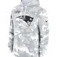 2024 New England Patriots Arctic Camo Salute to Service Hoodie Recreated Edition
