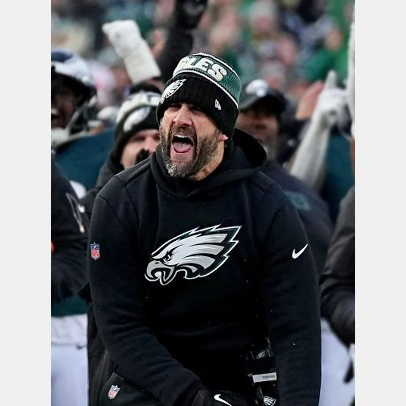 NFC Champions Nick Sirianni Black Eagles Hoodie Recreated Edition
