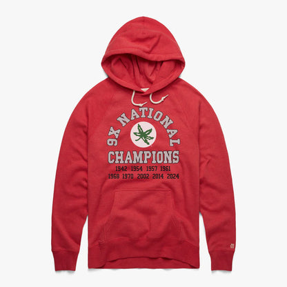 Ohio State 9X National Champions Hoodie Recreated Edition