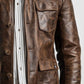scar Leather Brown Jacket – Men’s Leather Jacket (Brown)