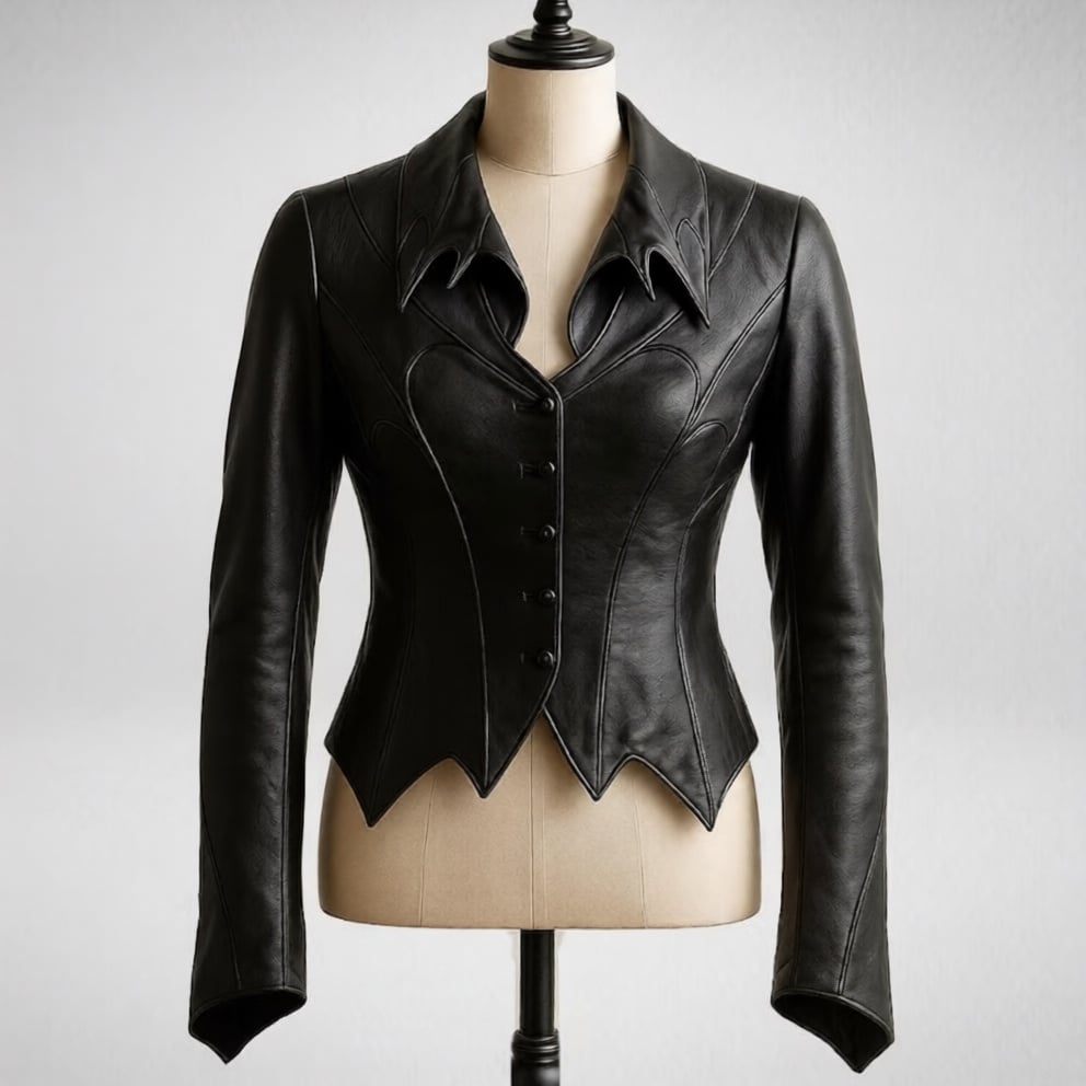 Papa V Black Leather Jacket | Ghost Band Pope V Perpetua Cosplay Costume