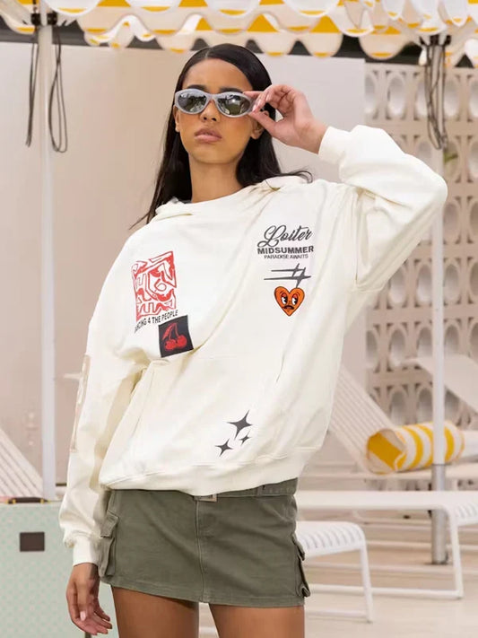 Loiter Patchwork Hoodie Hennything is Possible Hoodie Recreated Edition