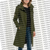 Person wearing a green coat with 'urban collections' branding in the background