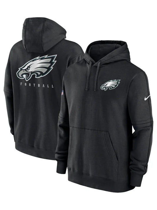 Philadelphia Eagles Black Sideline Club Pullover Hoodie (Recreated Edition)