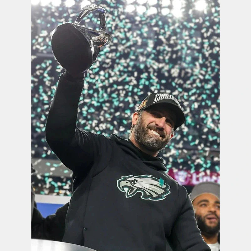NFC Champions Nick Sirianni Black Eagles Hoodie Recreated Edition