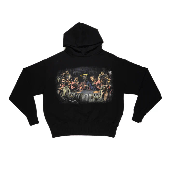 Showroom Last Supper Hoodie – Black Zip-Up Streetwear Statement (Recreated Edition)