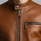 Riley Leather Brown Jacket – Men’s Premium Brown Leather Jacket
