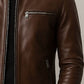 Ronnie Leather Brown Jacket – Men Leather Jacket Brown