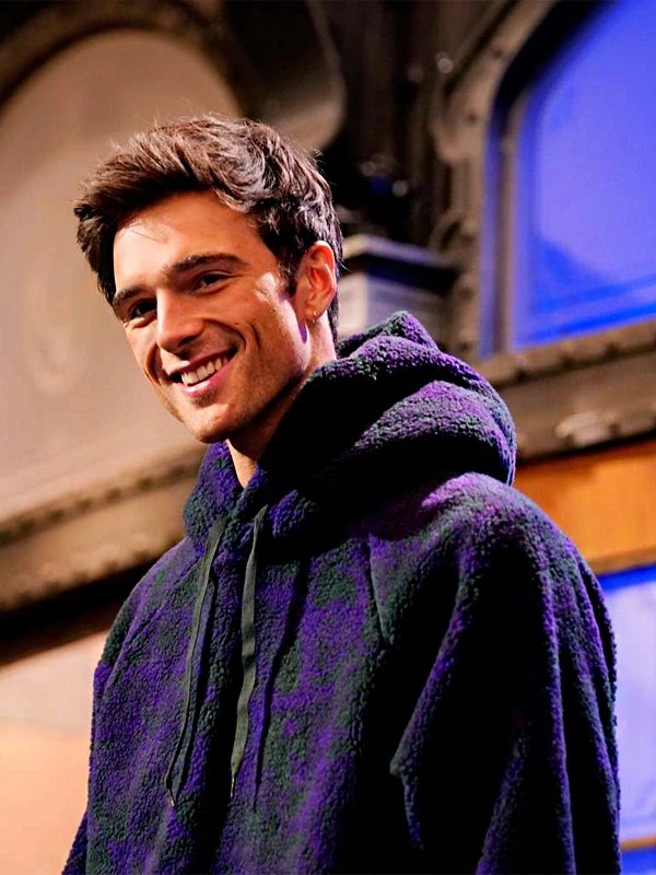 SNL Jacob Elordi Rose Print Fleece Hoodie (Recreated Edition)
