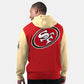 San Francisco 49ers Starter Scarlet Extreme Hoodie – Red &amp; Beige Pullover (Recreated Edition)