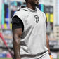 SF Giants Grey Sleeveless Hoodie – Grey Pullover Fleece (Recreated Edition)
