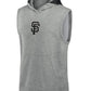 SF Giants Grey Sleeveless Hoodie – Grey Pullover Fleece (Recreated Edition)