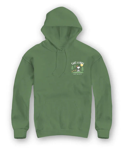 iot Society Peanuts Snoopy Take a Hike Hoodie – Green Fleece Pullover (Recreated Edition)
