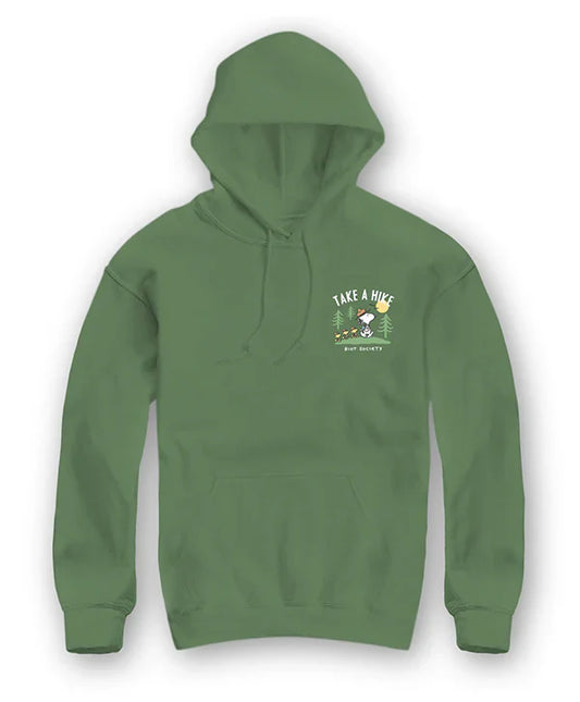 iot Society Peanuts Snoopy Take a Hike Hoodie – Green Fleece Pullover (Recreated Edition)