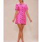 WWE NXT 2025 Sarah Schreiber Pink Stars Print Mini Dress — Product Description