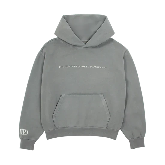 Taylor Swift "The Tortured Poets Department" Gray Hoodie – Recreated Edition