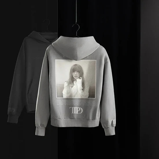 Taylor Swift "The Tortured Poets Department" Gray Hoodie – Recreated Edition