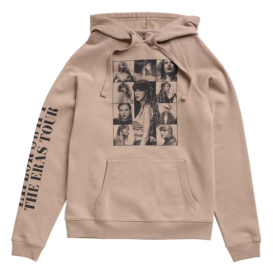 Taylor Swift "The Eras Tour" Taupe Hoodie – Recreated Edition