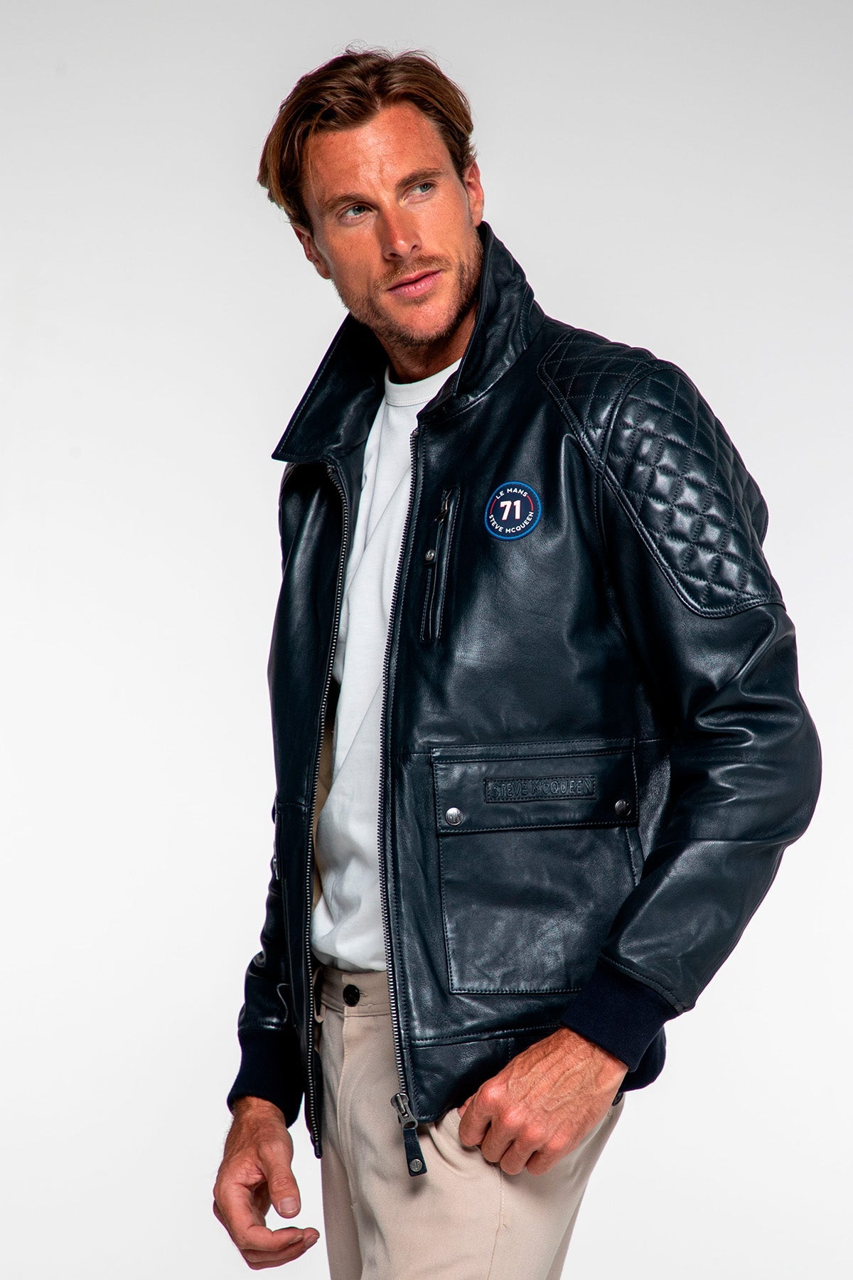 Steve McQueen x Le Mans Terrence Navy Blue Jacket for Men