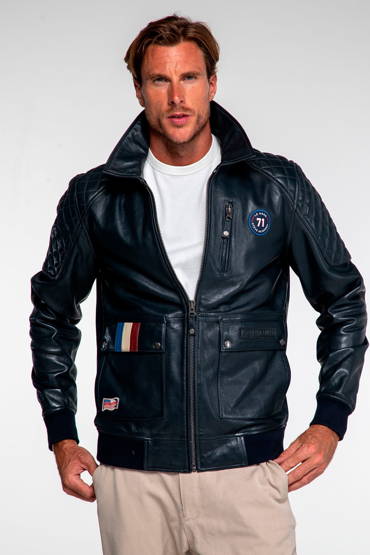 Steve McQueen x Le Mans Terrence Navy Blue Jacket for Men