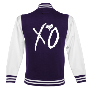 The Weeknd Xo Jackets Purple & White Wool Varsity Jacket