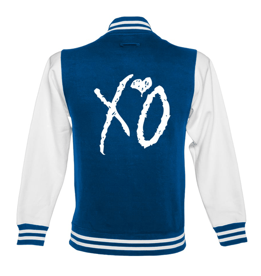 The Weeknd Xo Jackets Royal Blue  & White Wool Varsity Jacket