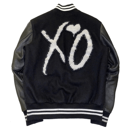 The Weeknd Xo Jackets Tour Black Wool & Leather Varsity Jacket