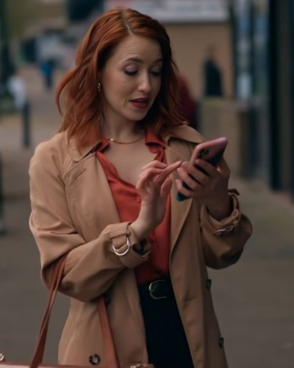The Wish Swap 2025 Emily Tennant Brown Coat — Elegant &amp; Cozy Style