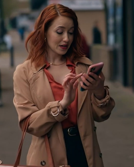 The Wish Swap 2025 Emily Tennant Brown Coat — Elegant &amp; Cozy Style