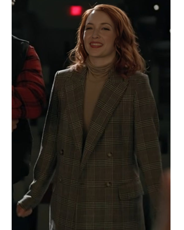 The Wish Swap 2025 Emily Tennant Grey Plaid Blazer – Classic Flair with Modern Comfort