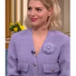 This Morning 2025 Lucy Boynton Lilac Wool Tweed Jacket – Refined Elegance with Modern Flair
