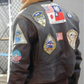 Tom Cruise Top Gun Aviator Leather Jacket RECREATED EDITION