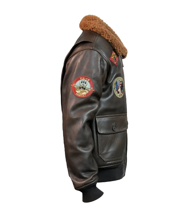 Top Gun Official Bomber Shearling Signature Series Jacket - RECREATED EDITION