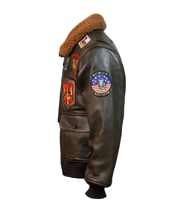 Top Gun Official Bomber Shearling Signature Series Jacket - RECREATED EDITION
