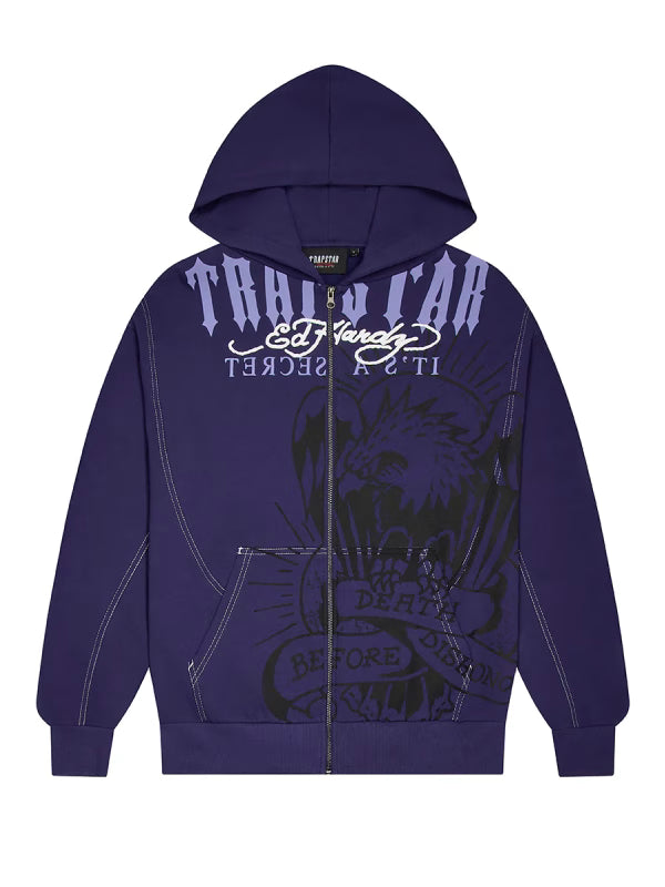 Trapstar x Ed Hardy DBD Zip-Up Hoodie (Recreated Edition)