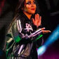 WWE NXT 2025 Carla Gonzalez Pink Bow Black Leather Jacket — Product Description