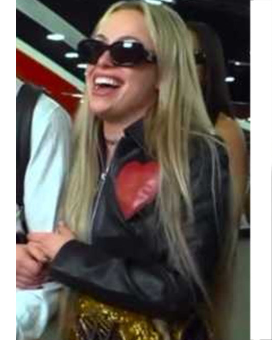 WWE Raw 2025 Gionna Daddio Red Hearts Leather Jacket — Product Description