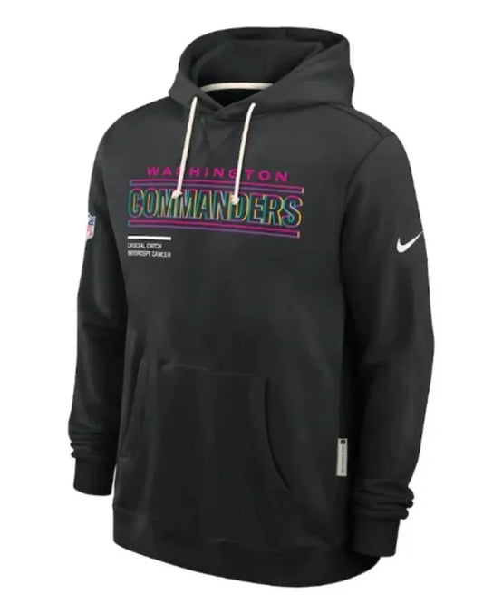 Washington Commanders Black 2025 Crucial Catch Hoodie Recreated Edition