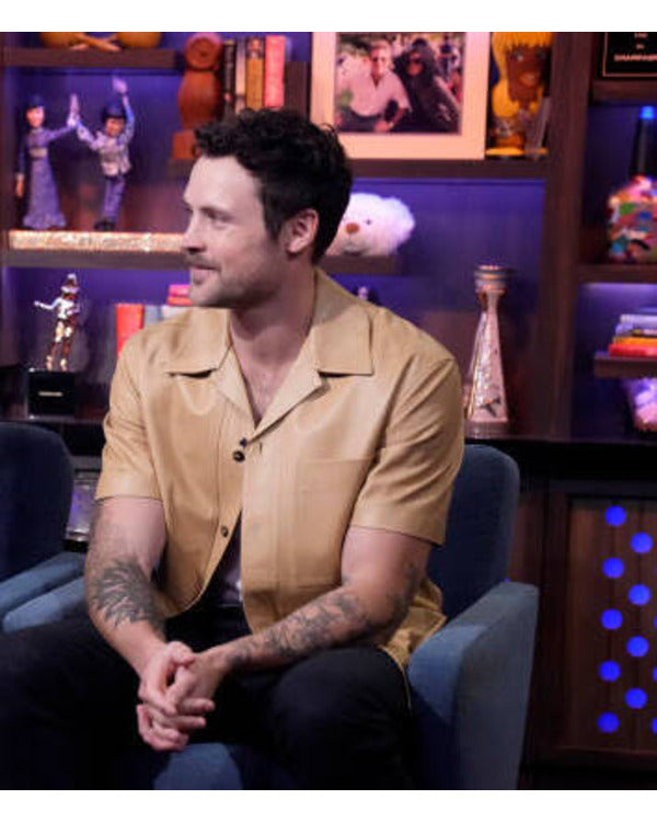 Watch What Happens Live Dylan Efron Leather Shirt