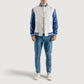 White and Blue Varsity Letterman Jacket