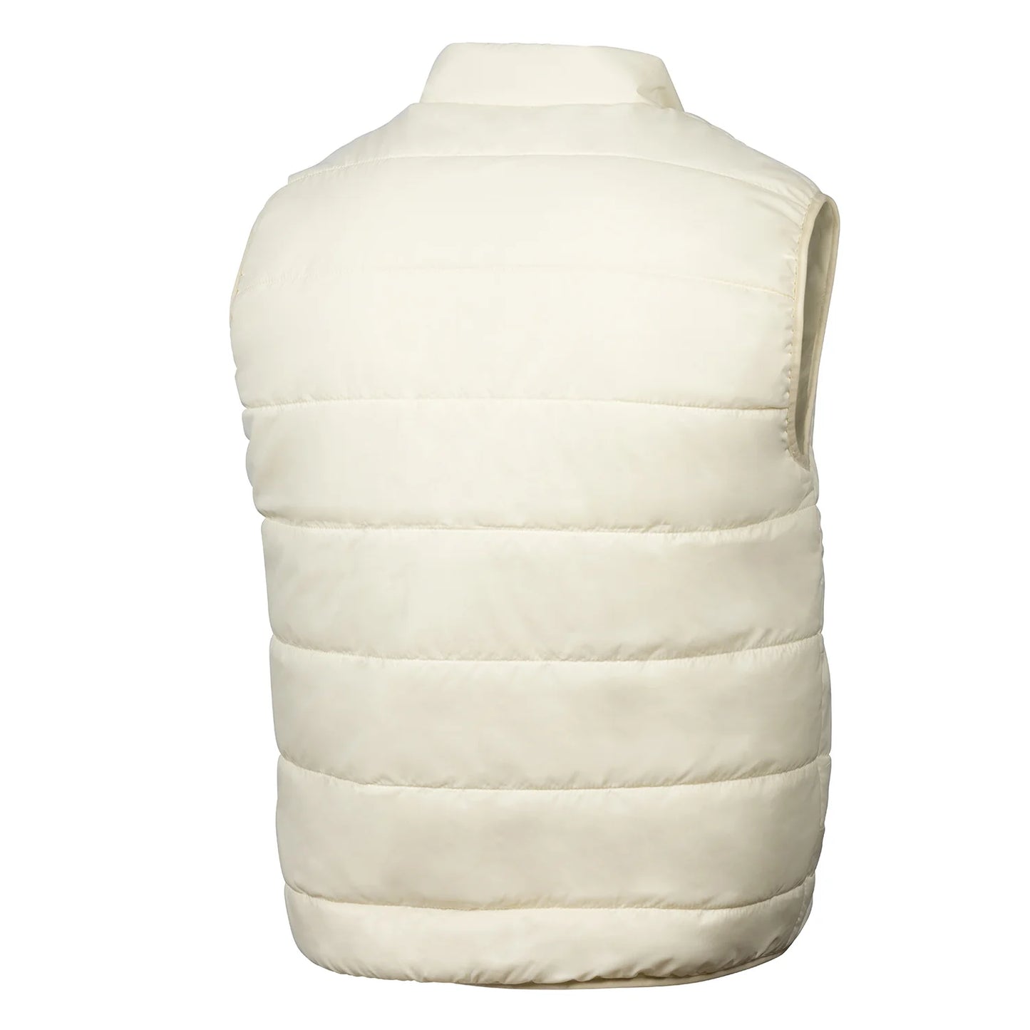 White puffer vest on a white background