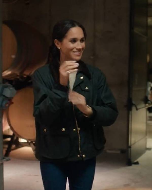 With Love, Meghan Meghan Markle Green Cotton Jacket