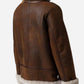 Women B3 Bomber Shearling Brown Leather Jacket