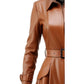Women’s Brown Leather Coat – Stylish and Elegant Outerwear